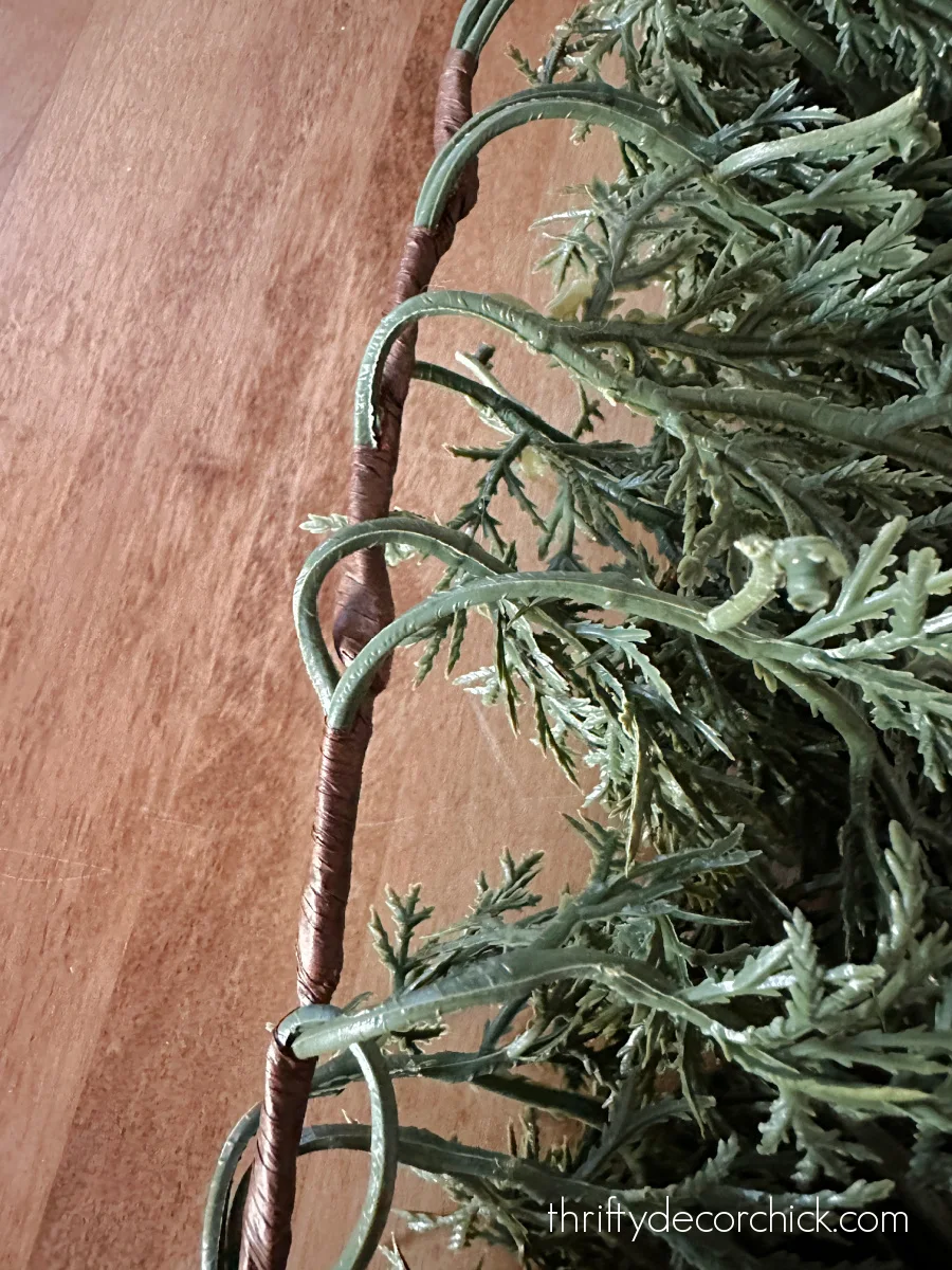 draping cedar faux greenery